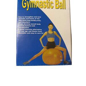 25.59 in/65 Cm Purple Gymnastic Ball With Pump & Plugs For Exercise & Fitness